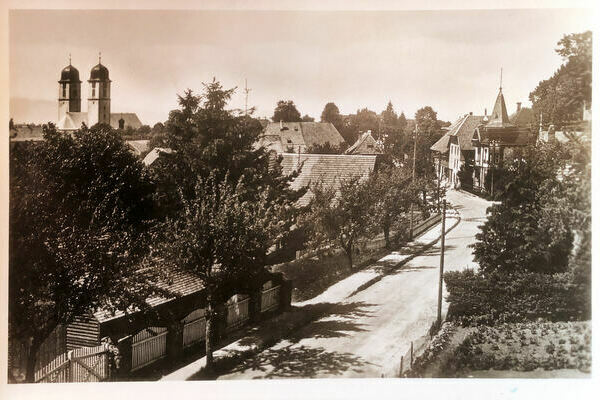 Blick in die heutige Feldbergstrae um 1950